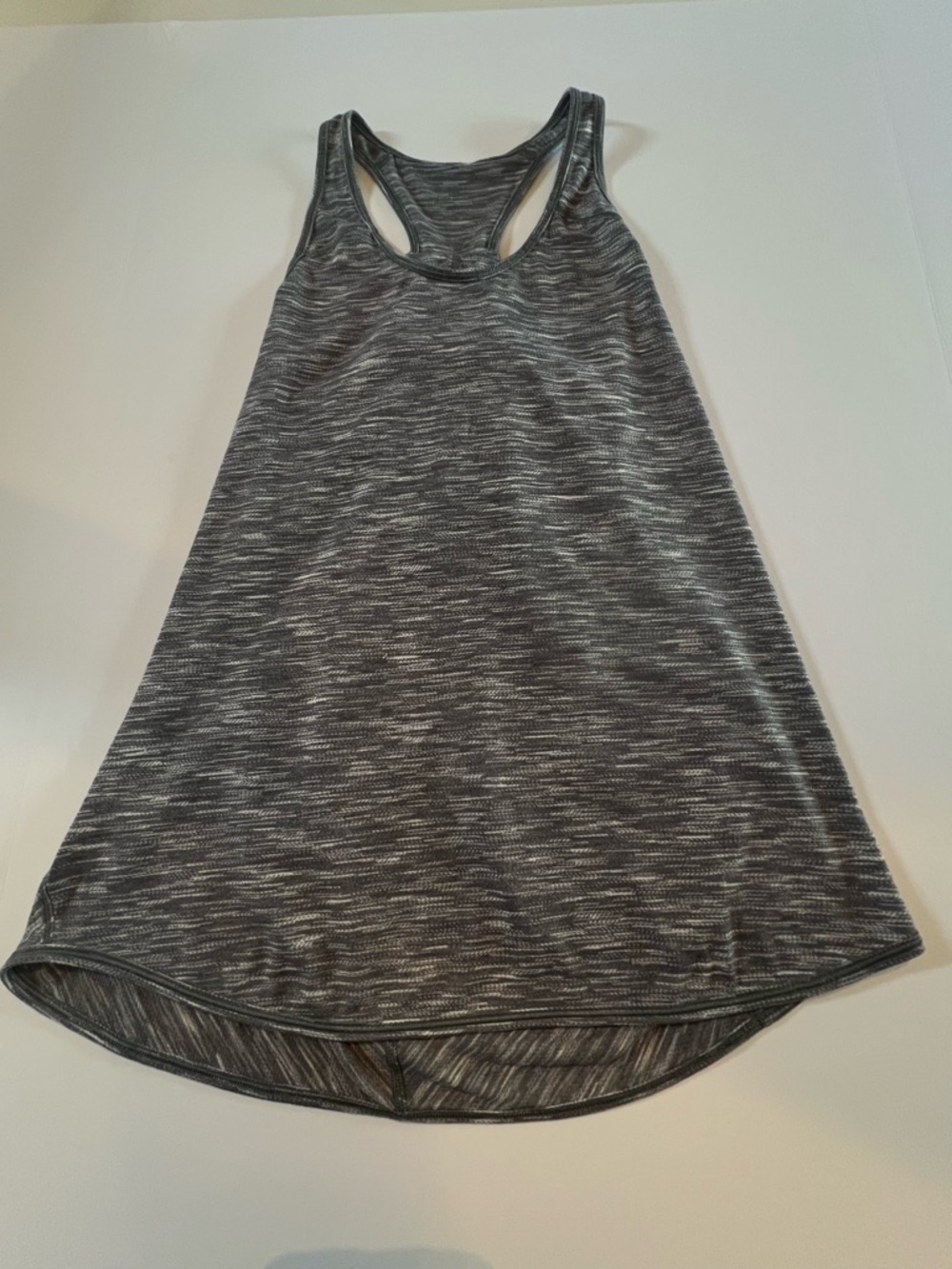 LULULEMON Gray Space Dye Racerback Open Back Yoga Tank Top Athletic Size Small - Picture 8 of 9